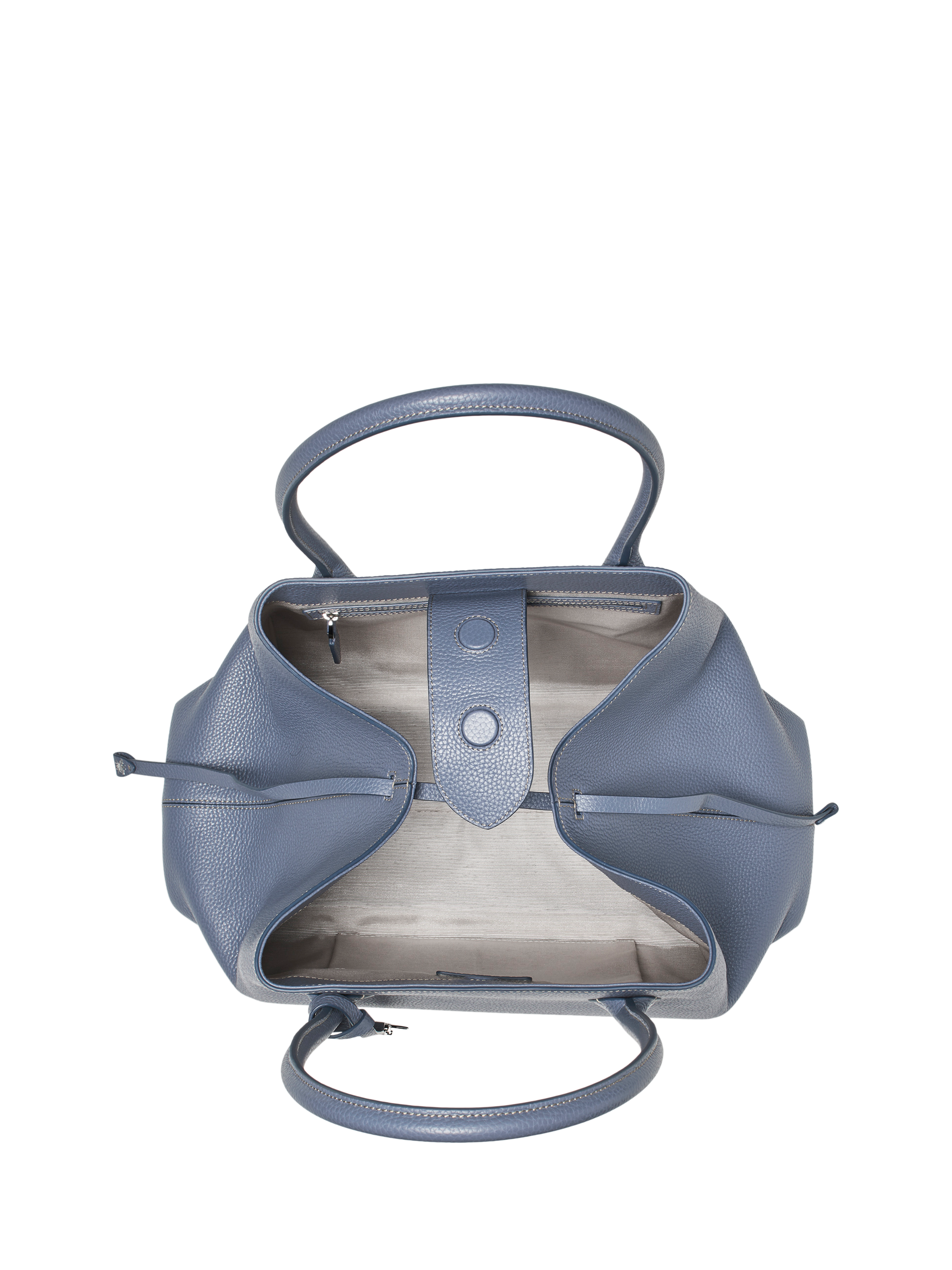 Product image 4 of 4, which shows Aspinal of London Large Paris Leather Tote Bag, Heritage Blue