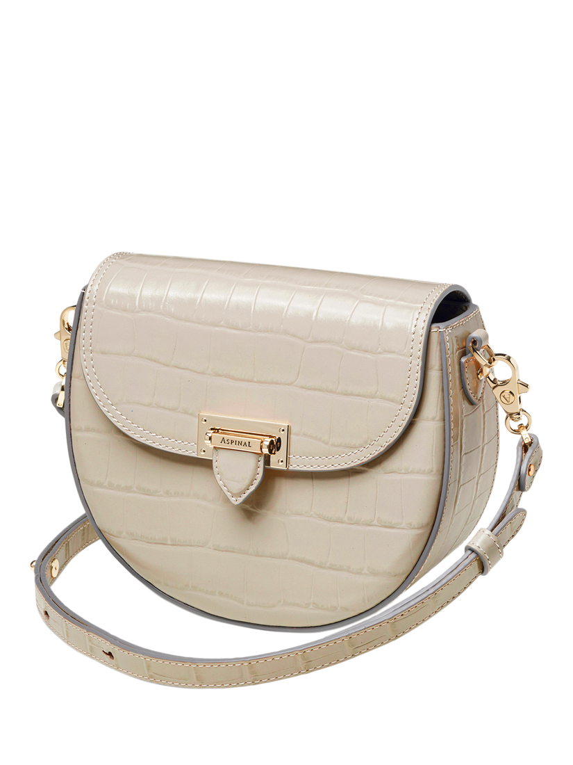 Product image 2 of 4, which shows Aspinal of London Portobello Leather Bag, Dove Grey