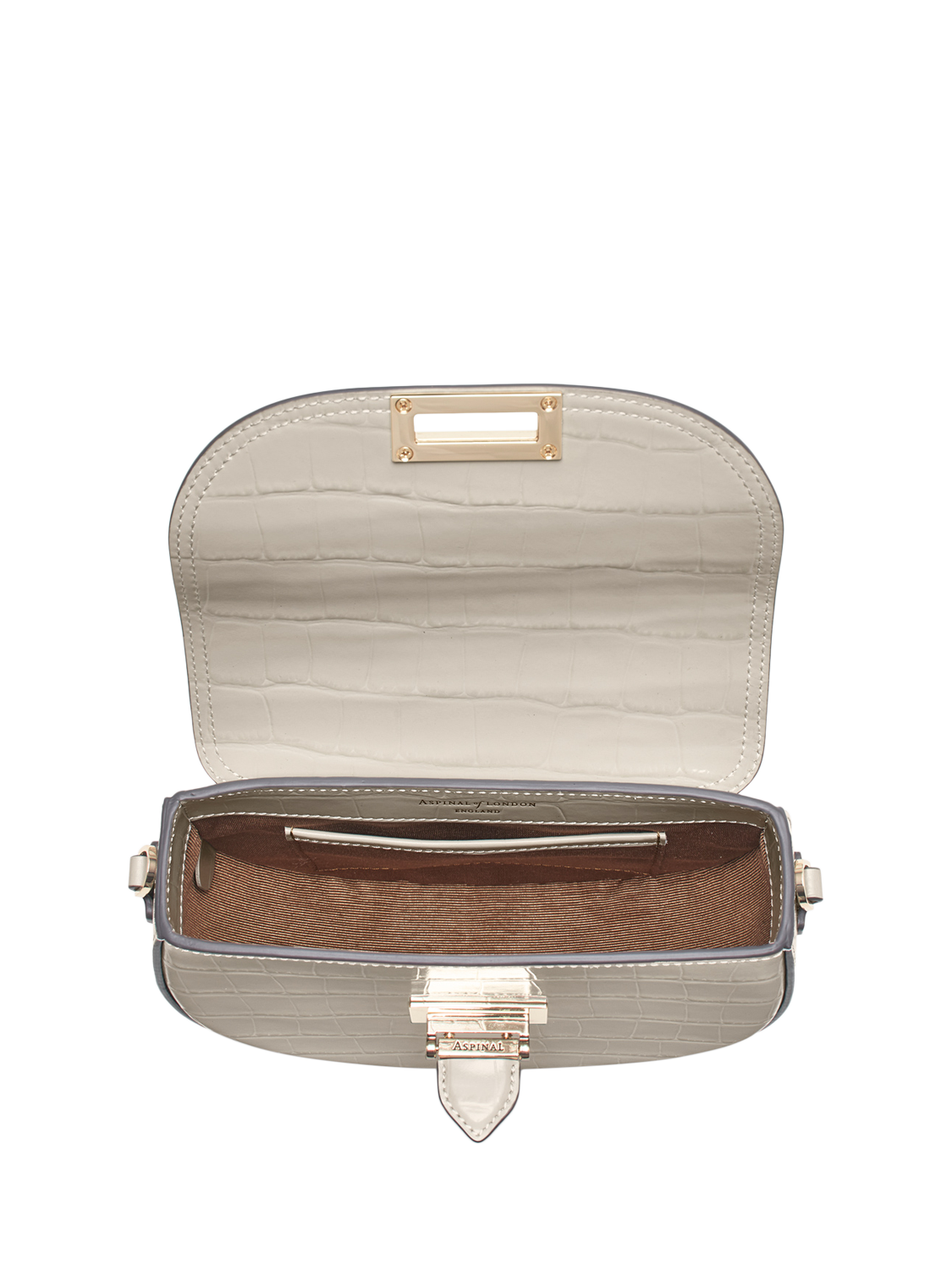 Product image 4 of 4, which shows Aspinal of London Portobello Leather Bag, Dove Grey