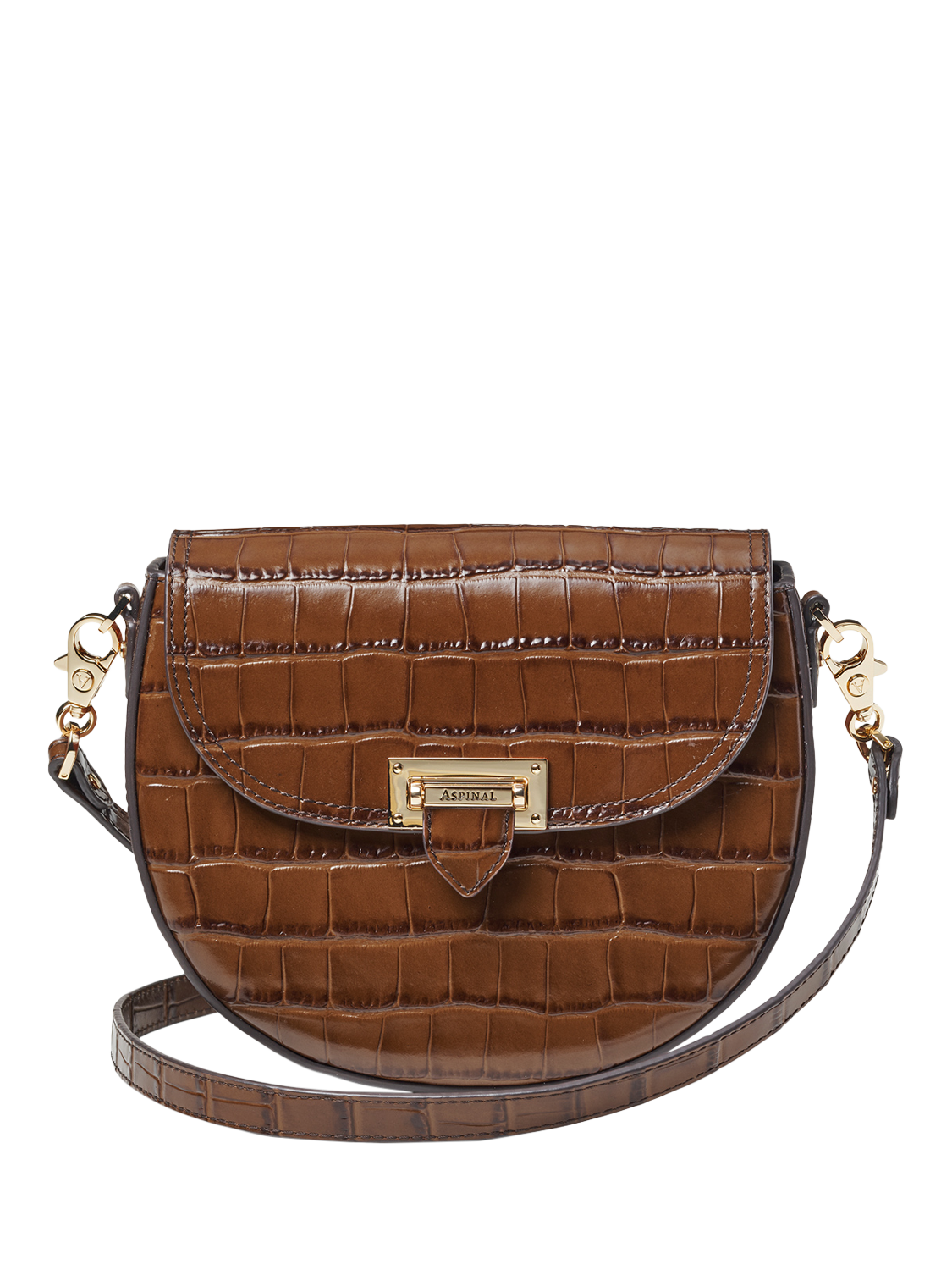 Product image 1 of 4, which shows Aspinal of London Portobello Leather Bag, Chestnut