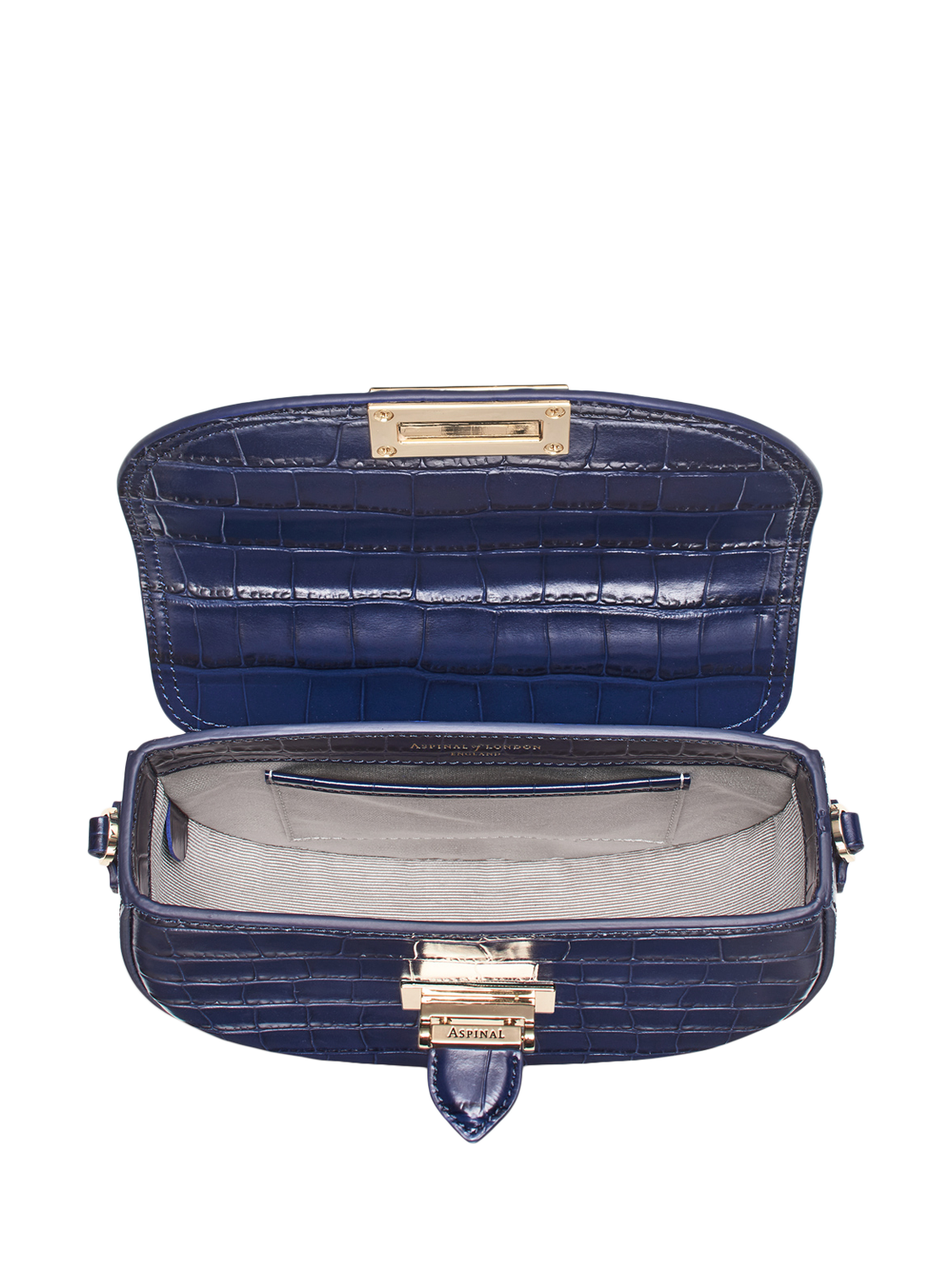 Product image 4 of 4, which shows Aspinal of London Portobello Leather Bag, Navy