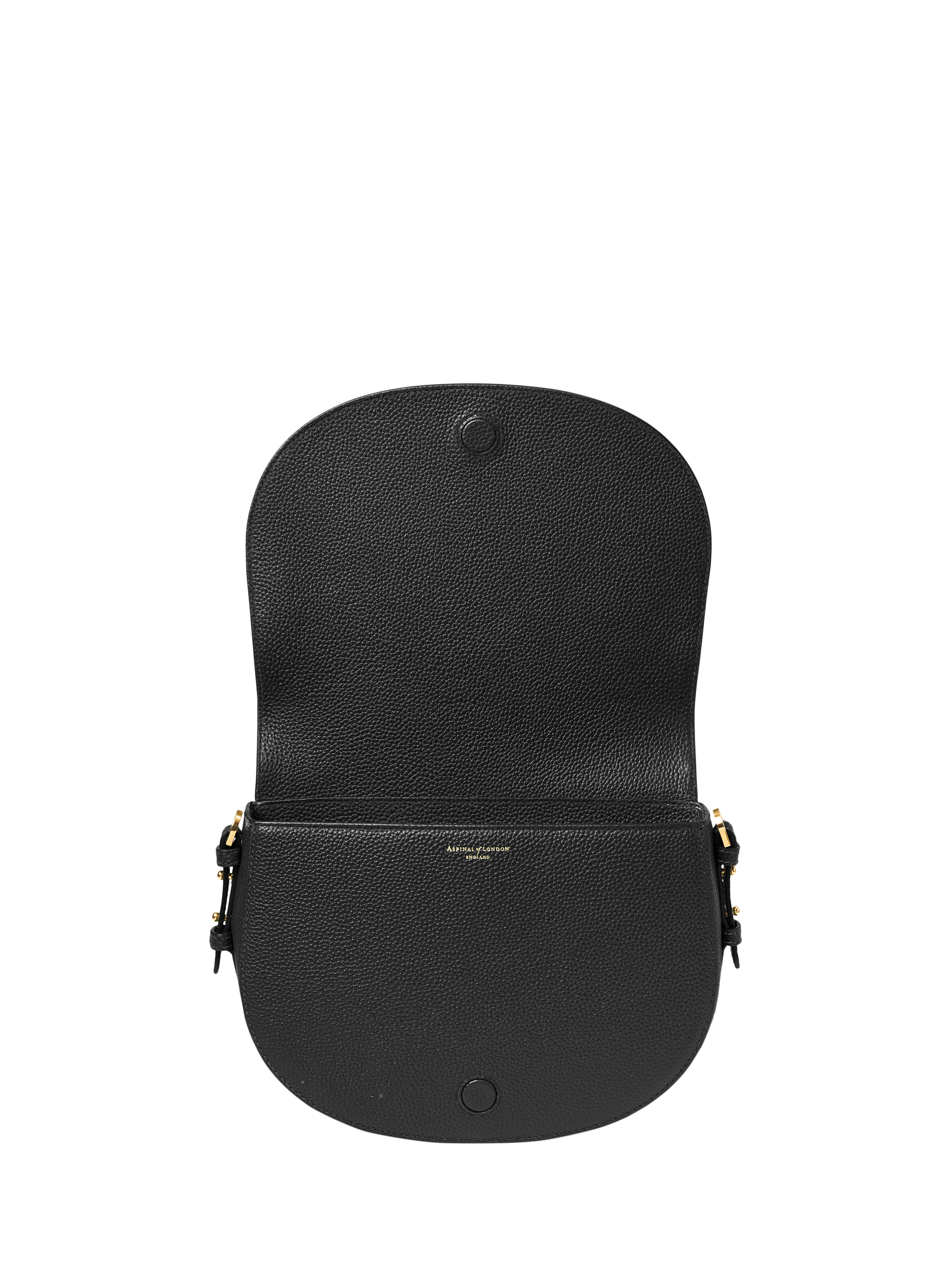 Product image 4 of 6, which shows Aspinal of London Stella Leather Satchel Bag, Black