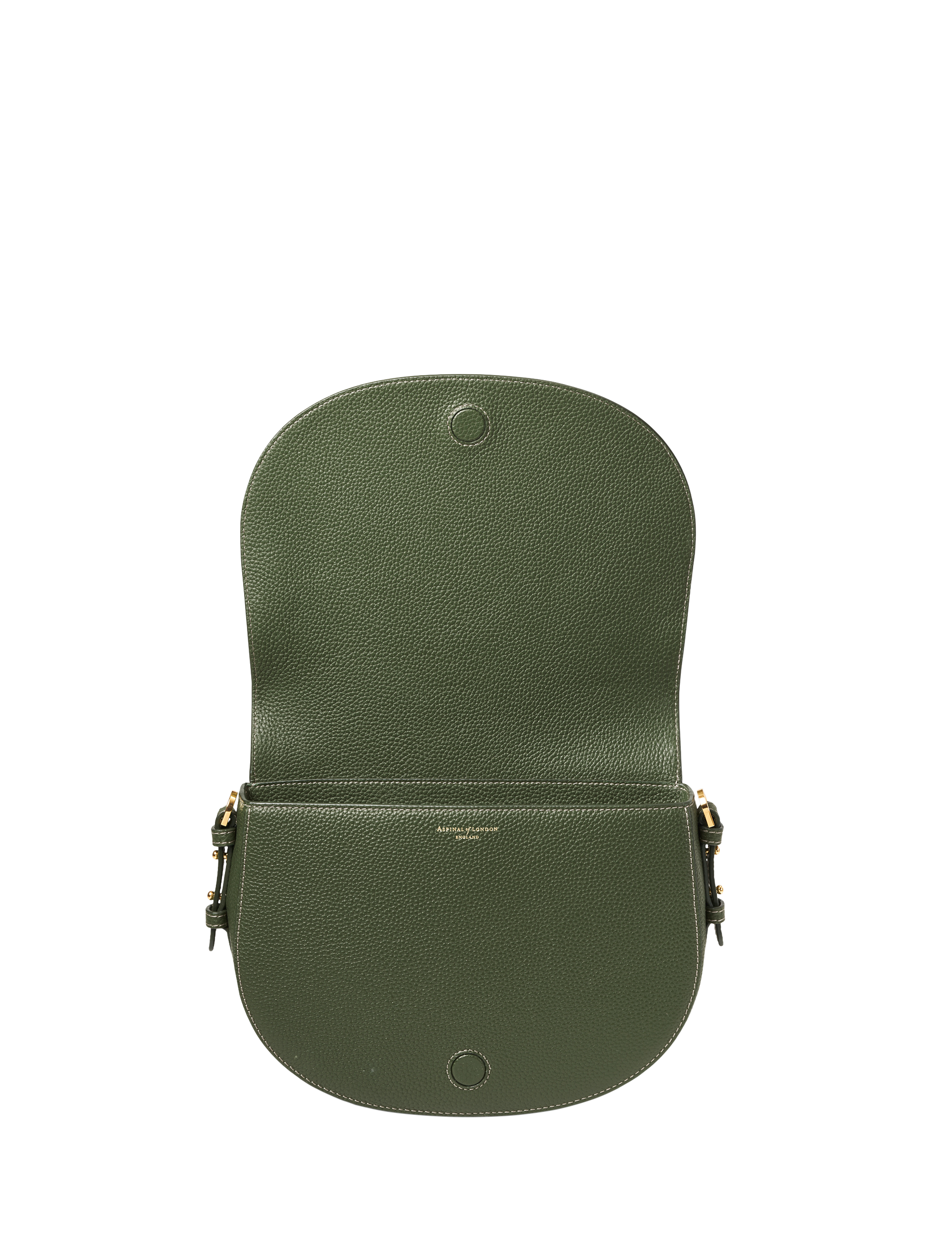 Product image 4 of 6, which shows Aspinal of London Stella Leather Satchel Bag, Racing Green