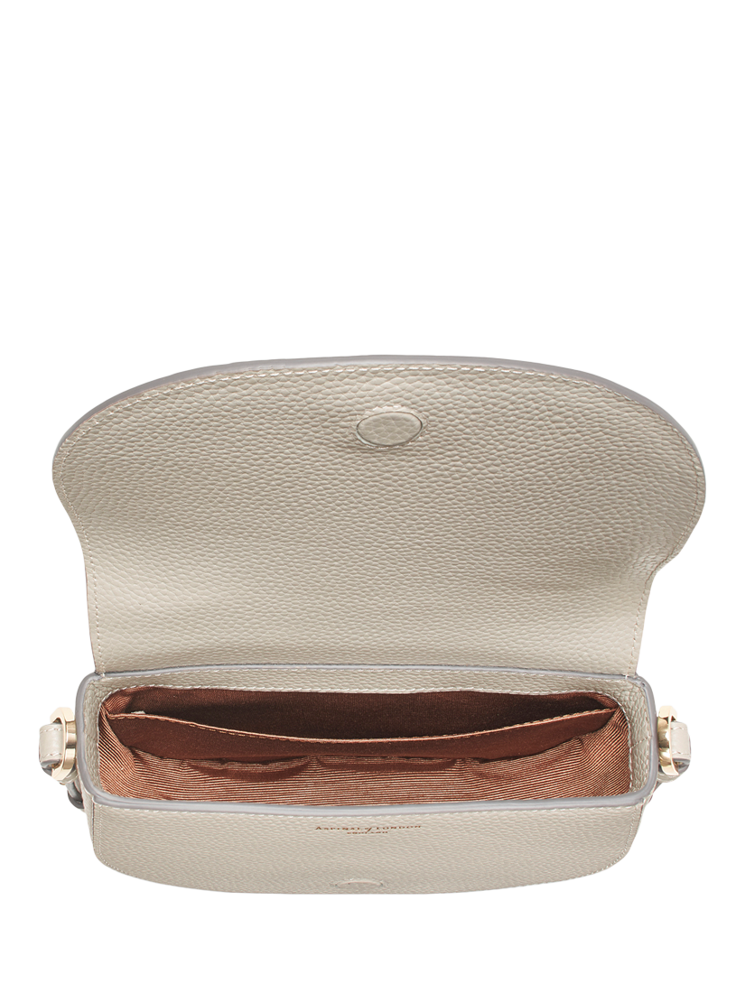 Product image 5 of 6, which shows Aspinal of London Stella Leather Satchel Bag, Dove Grey