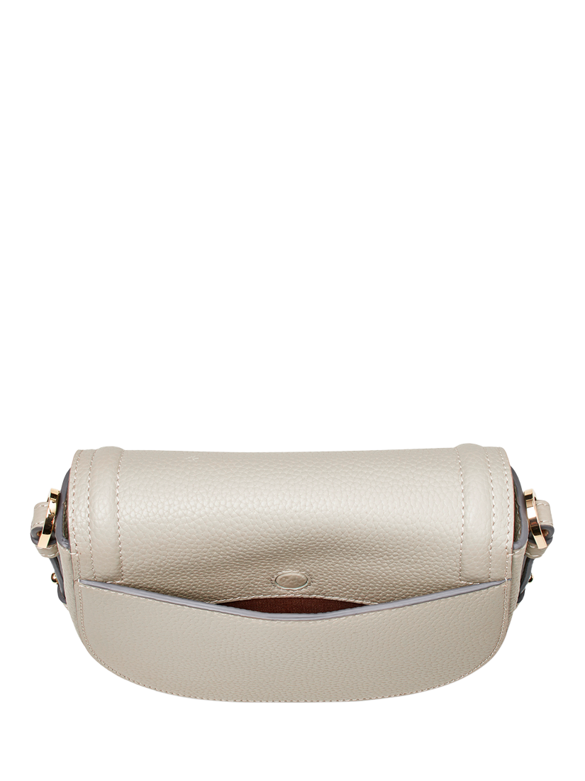 Product image 6 of 6, which shows Aspinal of London Stella Leather Satchel Bag, Dove Grey