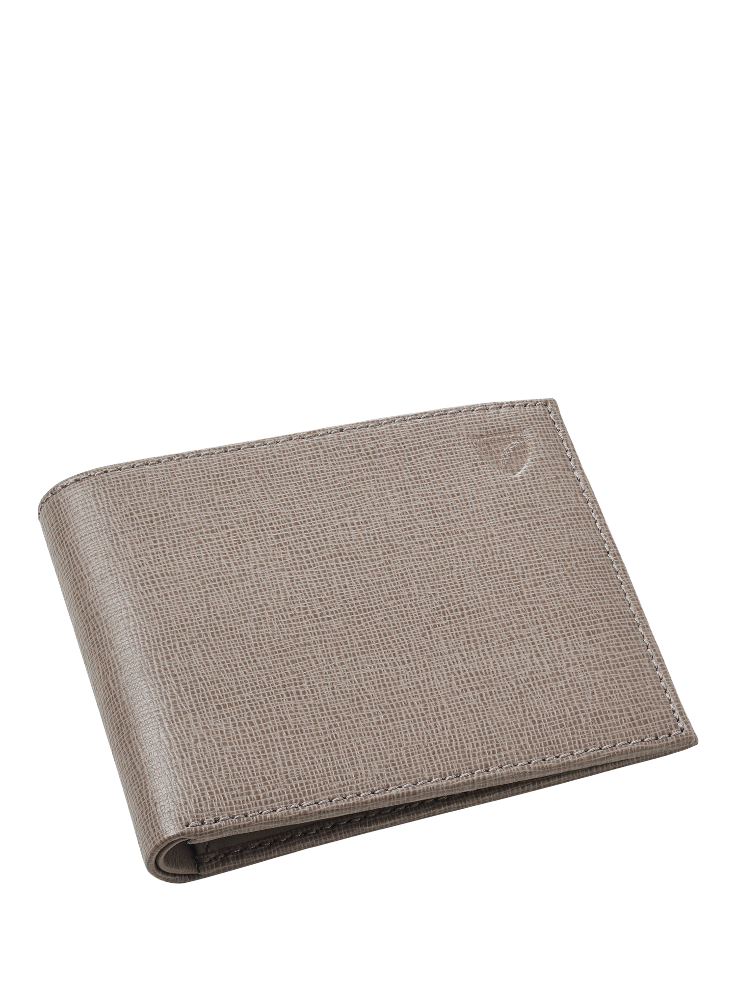 Product image 2 of 4, which shows Aspinal of London 8 Card Billfold Saffiano Leather Wallet, Warm Grey
