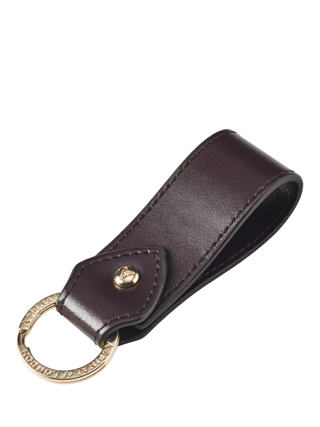 Aspinal of London Small Loop Leather Keyring