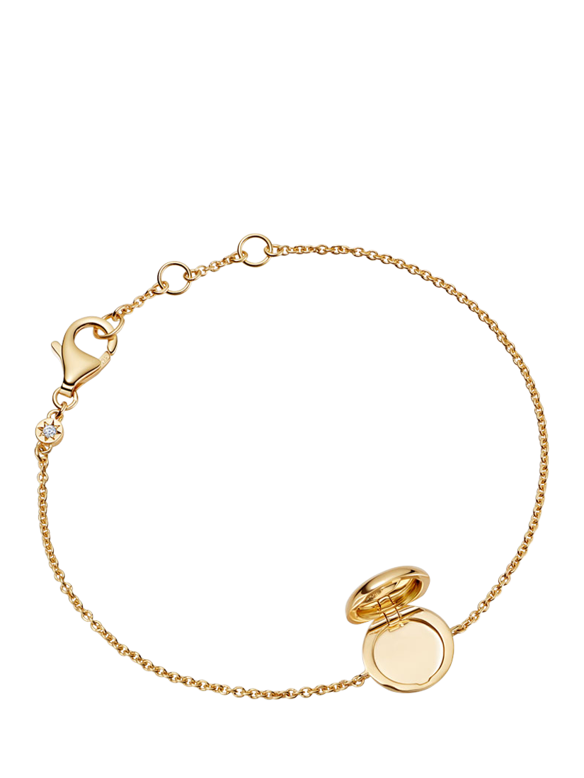 Product image 2 of 4, which shows Astley Clarke Sterling Silver Star Set Mini Locket Bracelet