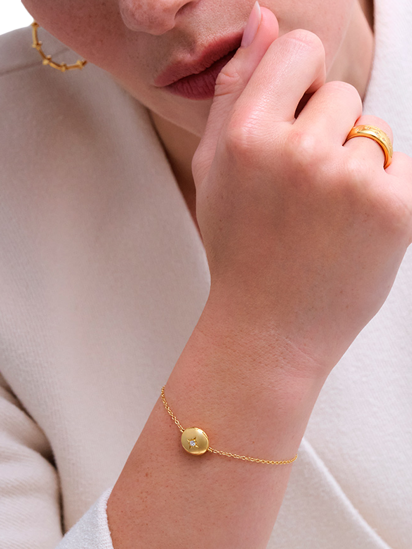 Product image 3 of 4, which shows Astley Clarke Sterling Silver Star Set Mini Locket Bracelet