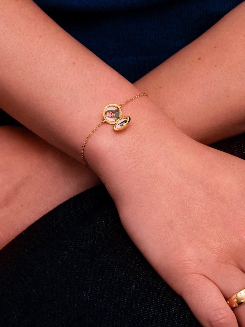 Product image 4 of 4, which shows Astley Clarke Sterling Silver Star Set Mini Locket Bracelet