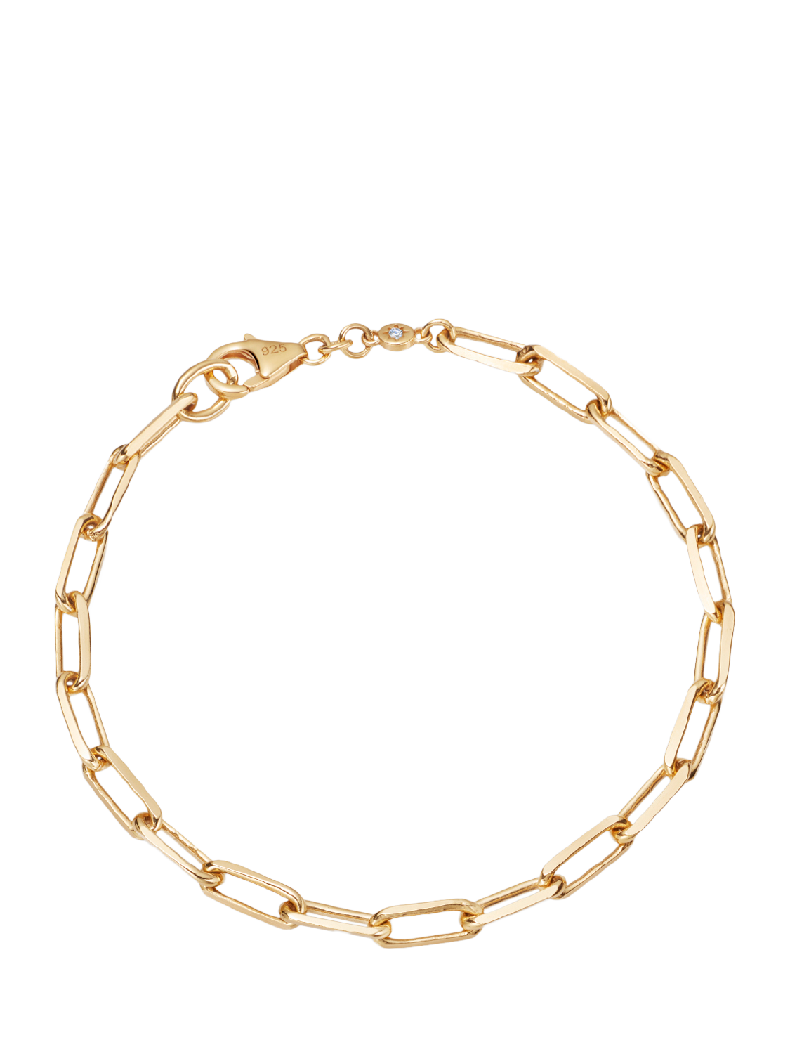 Product image 1 of 2, which shows Astley Clarke Polished Link Bracelet, Gold