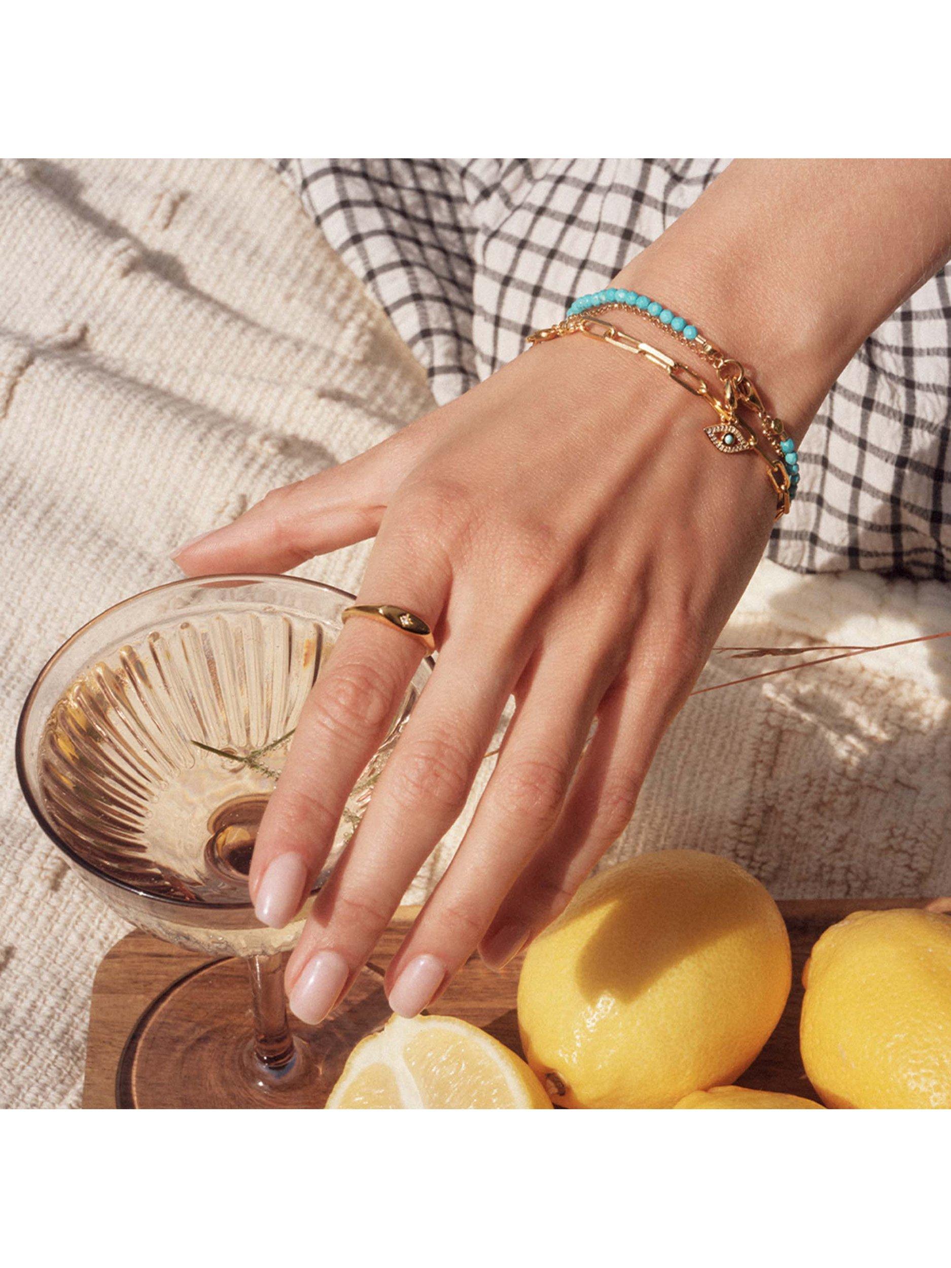 Product image 2 of 2, which shows Astley Clarke Polished Link Bracelet, Gold