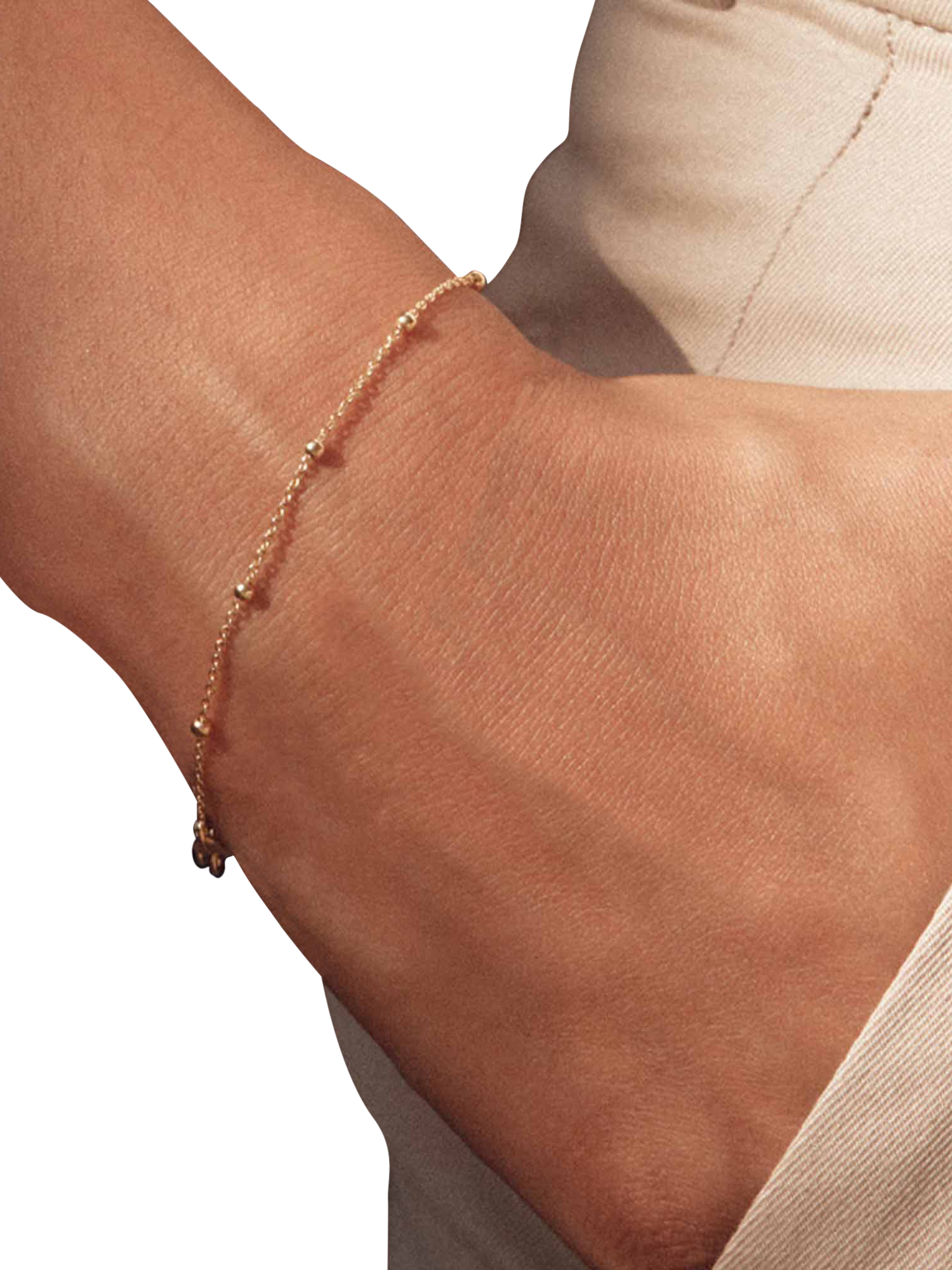 Product image 2 of 2, which shows Astley Clarke Sphere Beaded Bracelet, Gold