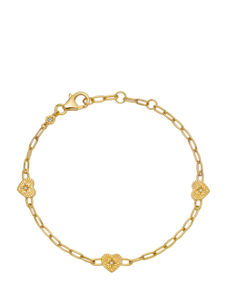 Astley Clarke Heart Station Bracelet, Gold, Gold