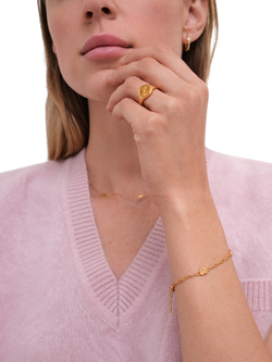 Astley Clarke Heart Station Bracelet, Gold - view 2, Gold