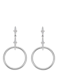 Astley Clarke Luna Hoop White Sapphire Earrings, Silver