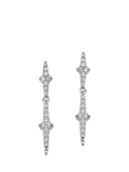 Astley Clarke Luna Drop Earrings, Silver