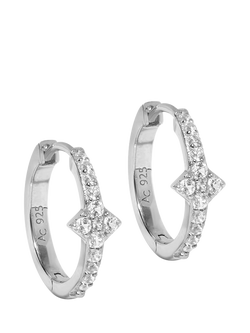 Astley Clarke Luna Hoop Earrings, Silver, Silver