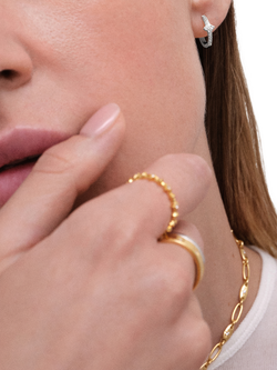 Astley Clarke Luna Hoop Earrings, Silver - view 2, Silver