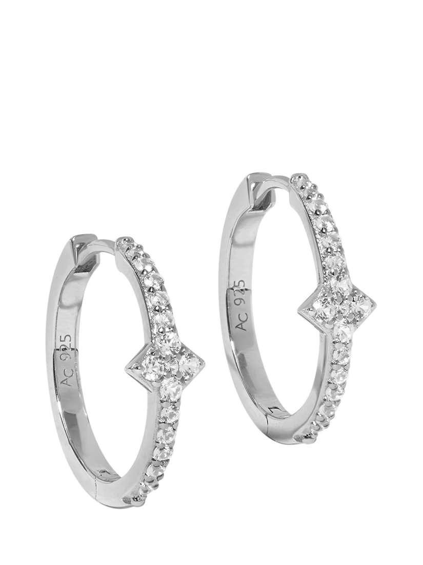 Product image 1 of 1, which shows Astley Clarke Luna Maxi Hoop Earrings, Silver