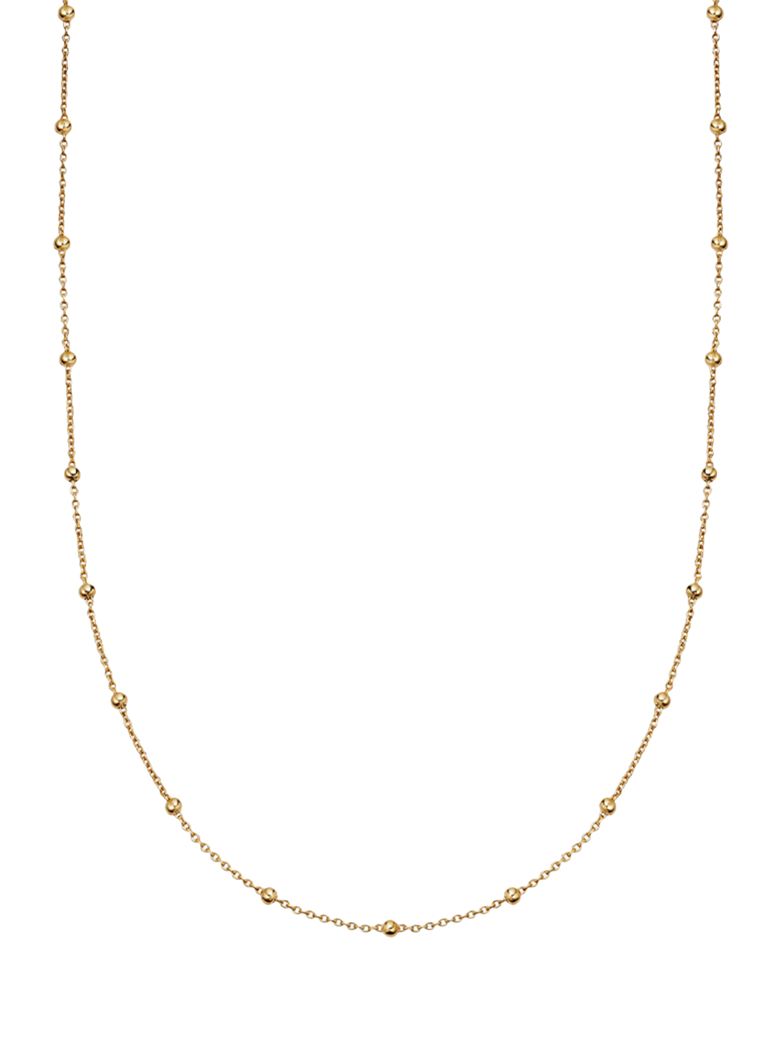 Product image 1 of 2, which shows Astley Clarke Aurora Bead Necklace, Gold
