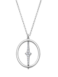 Astley Clarke Sapphire Sunrise Spinner Necklace, Silver