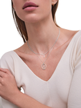 Astley Clarke Sapphire Sunrise Spinner Necklace, Silver
