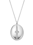 Astley Clarke Luna Locket Pendant Necklace, Silver