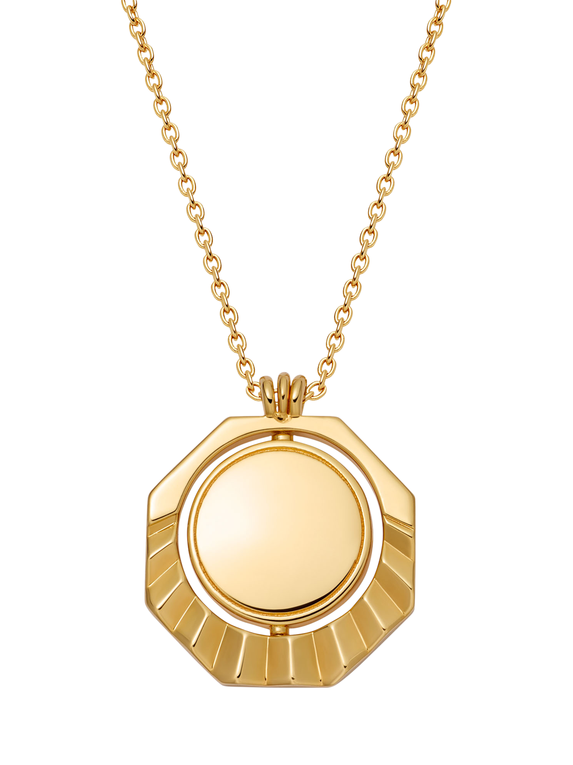 Product image 2 of 3, which shows Astley Clarke Celestial Sunrise Spinner Necklace, Gold