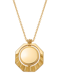 Astley Clarke Celestial Sunrise Spinner Necklace, Gold - view 2, Gold