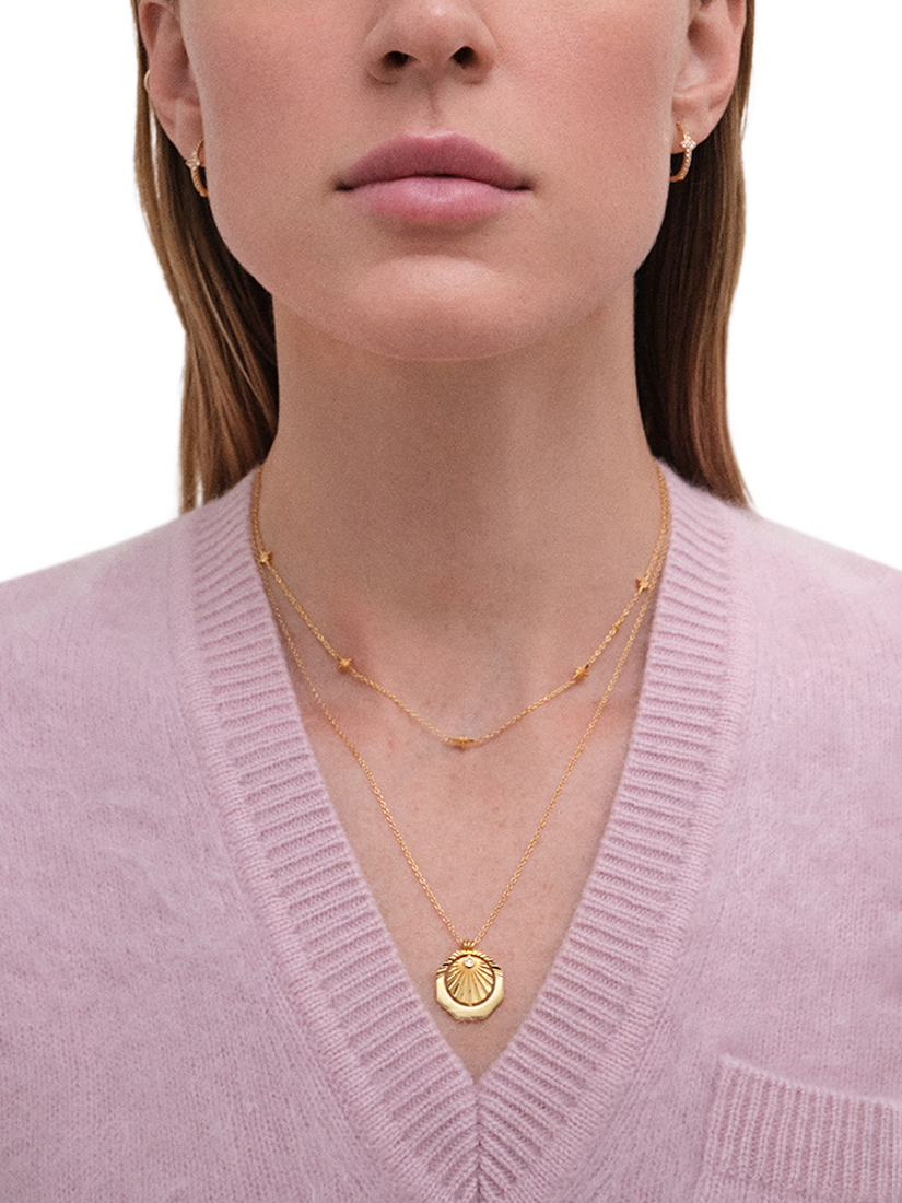 Product image 3 of 3, which shows Astley Clarke Celestial Sunrise Spinner Necklace, Gold