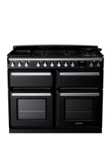 Rangemaster Edge Deluxe EDDLB110DFGBLK/CM1 110cm Dual Fuel Range Cooker with Gas Hob, Black