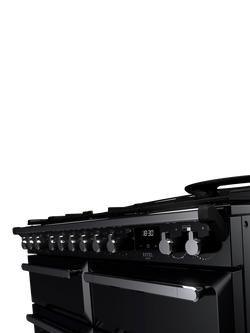 Rangemaster Edge Deluxe EDDLB110DFGBLK/CM1 110cm Dual Fuel Range Cooker with Gas Hob, Black - view 2, Black