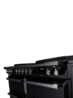 Rangemaster Edge Deluxe EDDLB110EIGBLK/CM1 110cm Electric Range Cooker with Induction Hob, Black - view 2, Black