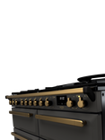Rangemaster Estel Deluxe 110cm Dual Fuel Range Cooker with Gas Hob, Slate/Antique Brass