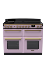 Rangemaster Estel Deluxe 110cm Electric Range Cooker with Induction Hob, Heather/Antique Brass