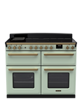 Rangemaster Estel Deluxe 110cm Electric Range Cooker with Induction Hob, Mint/Antique Brass