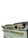 Rangemaster Estel Deluxe 110cm Electric Range Cooker with Induction Hob, Mint/Antique Brass