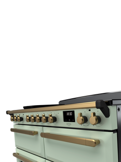 Rangemaster Estel Deluxe 110cm Electric Range Cooker with Induction Hob - view 2, Mint/Antique Brass