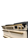 Rangemaster Estel Deluxe 110cm Electric Range Cooker with Induction Hob, Pale Cream/Antique Brass