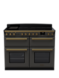 Rangemaster Estel Deluxe 110cm Electric Range Cooker with Induction Hob, Slate/Antique Brass
