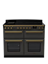 Rangemaster Estel Deluxe 110cm Electric Range Cooker with Induction Hob, Slate/Antique Brass