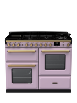 Rangemaster Estel Deluxe 110cm Dual Fuel Range Cooker with Gas Hob, Heather/Antique Brass