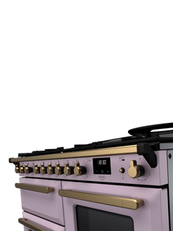 Rangemaster Estel Deluxe 110cm Dual Fuel Range Cooker with Gas Hob - view 2, Heather/Antique Brass