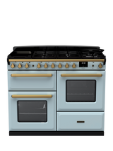 Rangemaster Estel Deluxe 110cm Dual Fuel Range Cooker with Gas Hob, Misty Blue