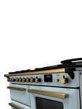 Rangemaster Estel Deluxe 110cm Dual Fuel Range Cooker with Gas Hob, Misty Blue
