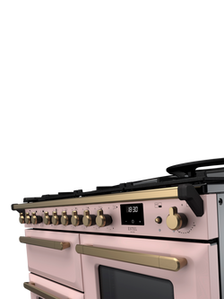Rangemaster Estel Deluxe 110cm Dual Fuel Range Cooker with Gas Hob - view 2, Slate/Antique Brass