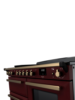 Rangemaster Estel Deluxe 110cm Electric Fuel Range Cooker with Induction Hob - view 2, Bordeaux/Antique Brass
