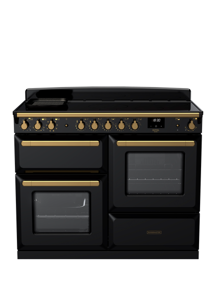 Rangemaster Estel Deluxe 110cm Electric Fuel Range Cooker with Induction Hob, Black
