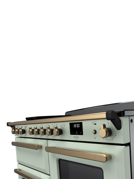 Rangemaster Estel Deluxe 110cm Electric Fuel Range Cooker with Induction Hob - view 2, Mint